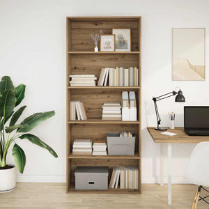 Bokhylla ek 80x30x189 cm konstruerat trä