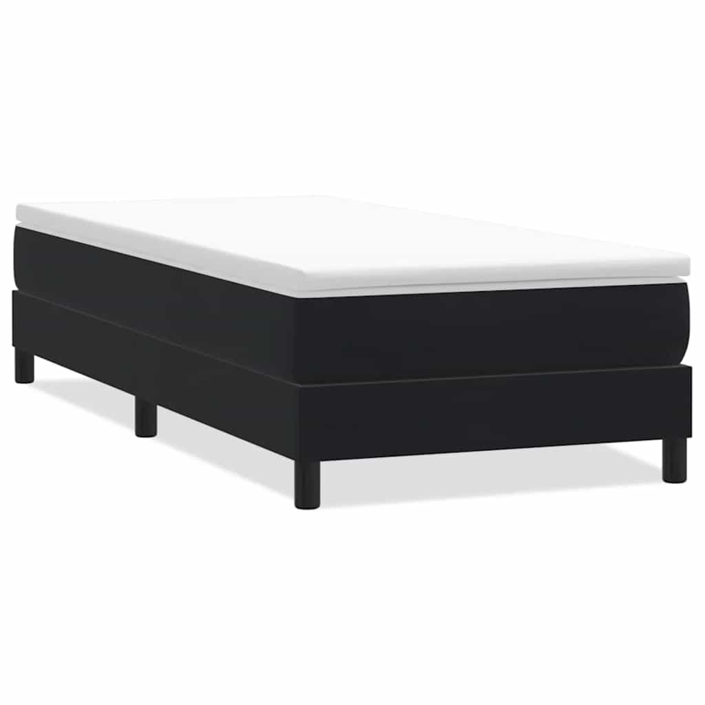 Resårsäng utan madrass svart 80x210 cm sammet