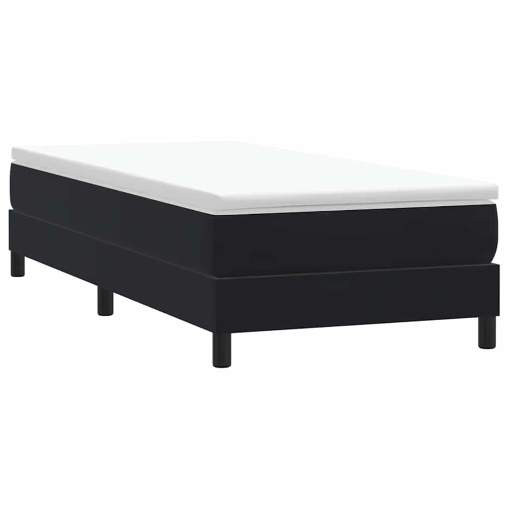 Resårsäng utan madrass svart 80x210 cm sammet