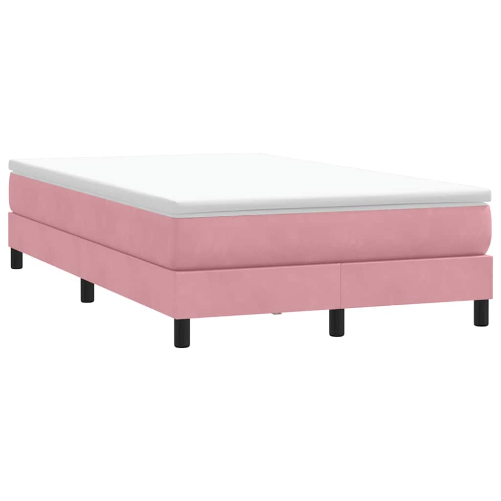 Resårsäng utan madrass rosa 120x210 cm sammet