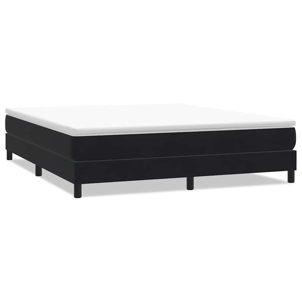 Ramsäng utan madrass svart 180x210 cm sammet
