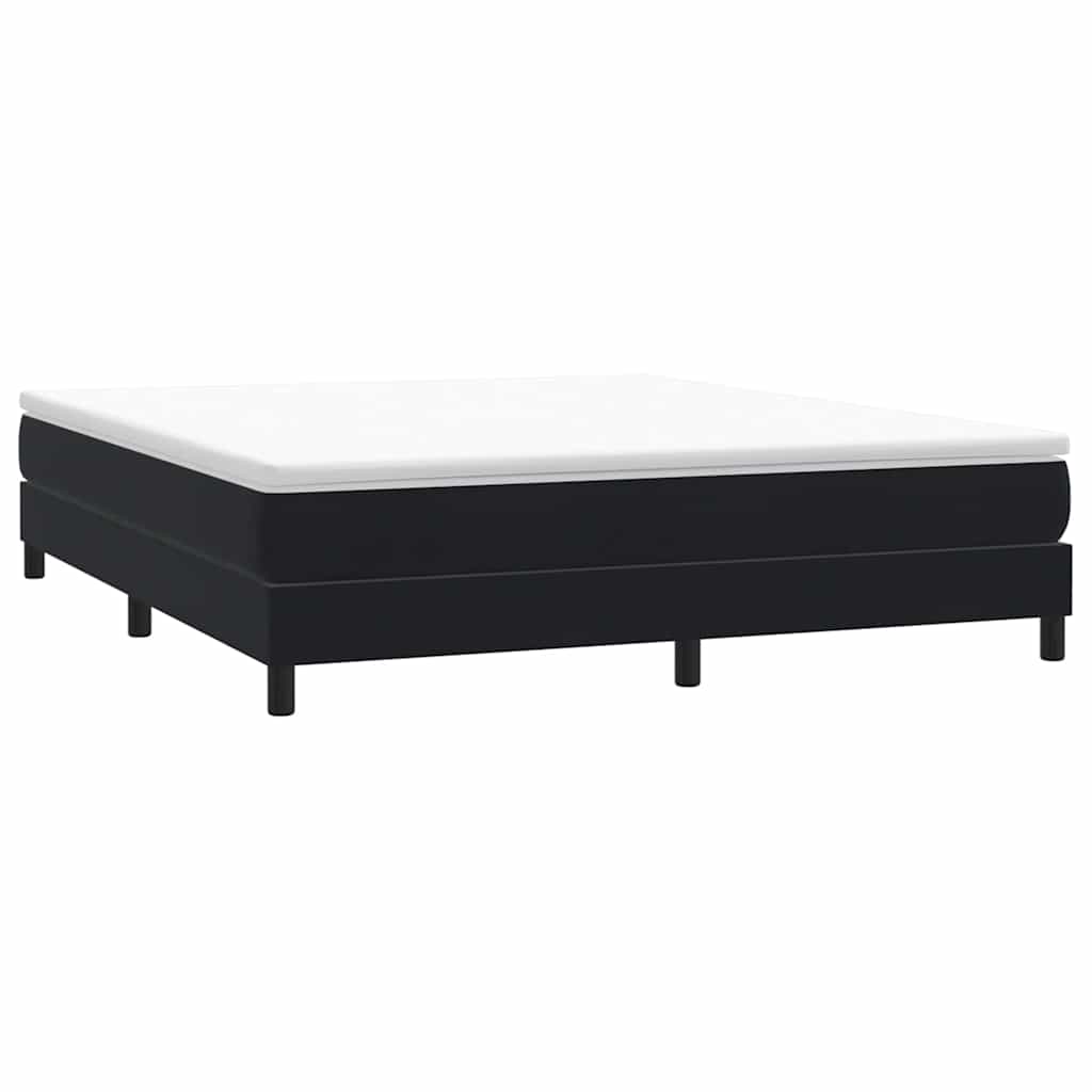 Ramsäng utan madrass svart 180x210 cm sammet