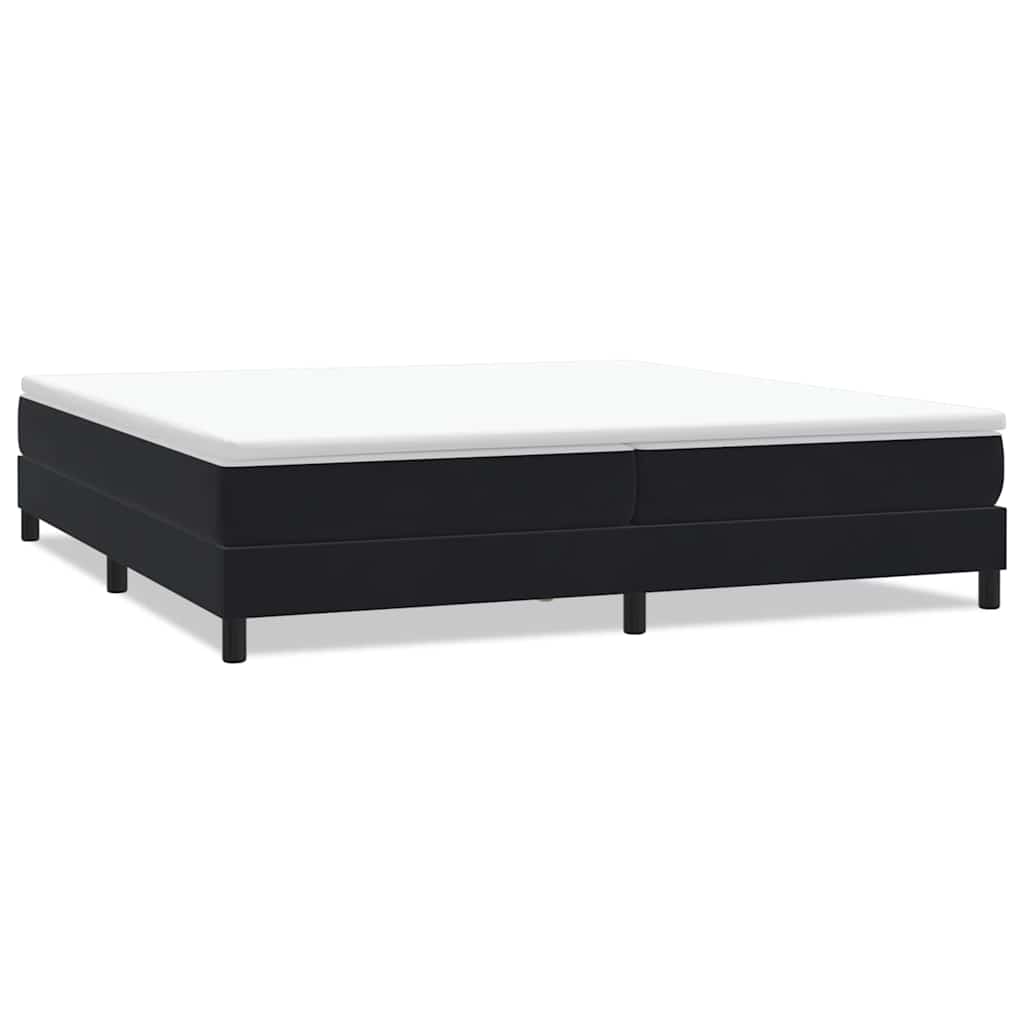 Resårsäng utan madrass svart 200x220 cm sammet