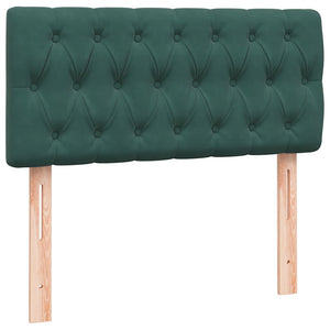 Ramsäng med madrass mörkgrön 80x220 cm sammet