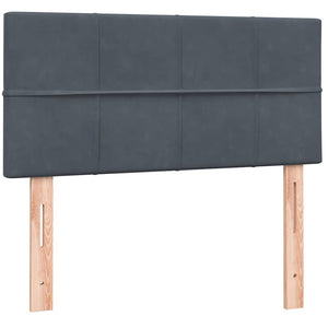 Ramsäng med madrass mörkgrå 80x210 cm sammet