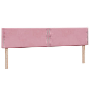 Ramsäng med madrass rosa 180x210 cm sammet