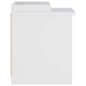 Hallbänk SANDNES vit 45x40x50 cm massiv trä furu