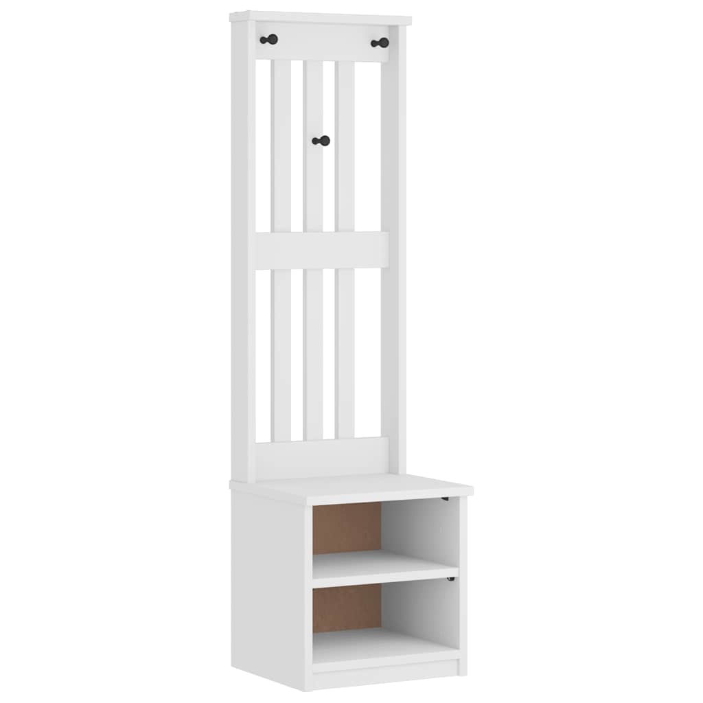 Hallgran "SANDNES" vit 45x40x159,5 cm massiv trä furu