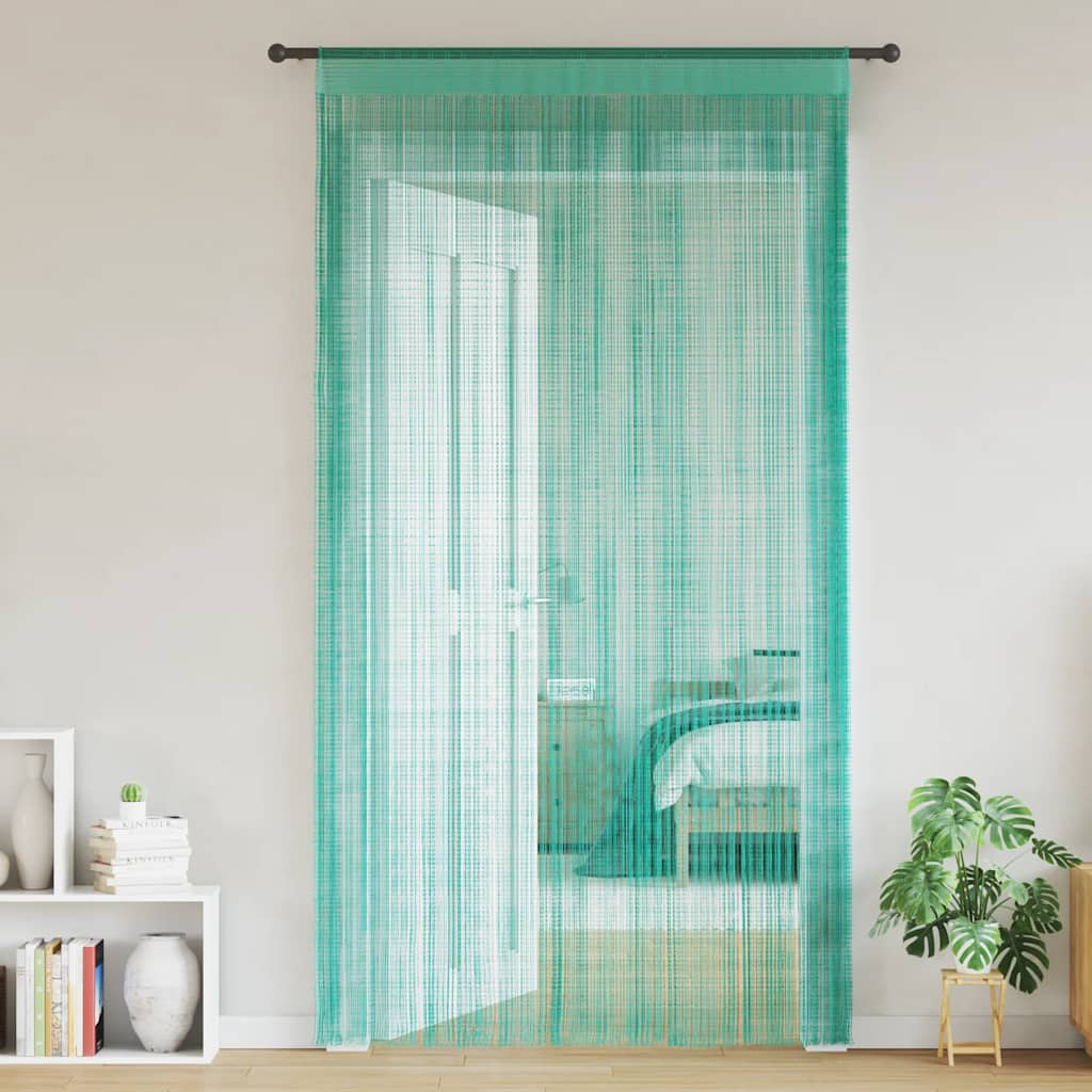 Stränggardiner 2 st turkos 140x250 cm