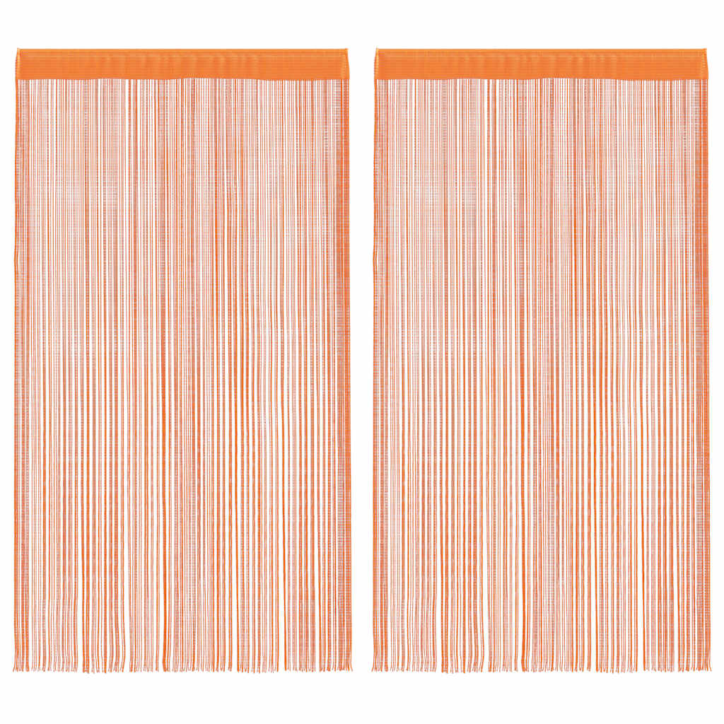 Stränggardiner 2 st orange 140x250 cm