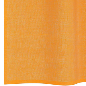 Voile gardiner med genomföringar 2 st orange 140x260 cm