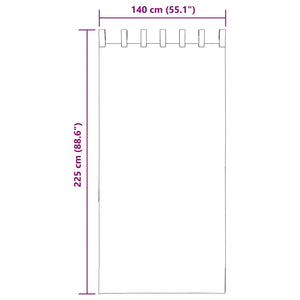 Voile gardiner med öglor 2 st ljusbrun 140x225 cm
