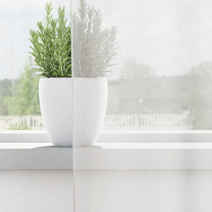 Voile gardiner med öglor 2 st vit 140x225 cm