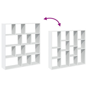 Bokhylla vit 132x29x141,5 cm konstruerat trä