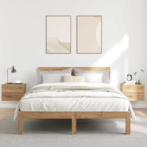 Väggmonterat sängbord 2 st artisan ek 40x32x30 cm