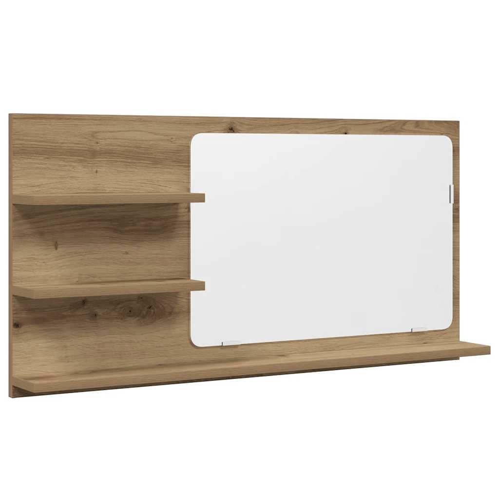 Spegelskåp för badrum artisan ek 90x11x45 cm konstruerat trä