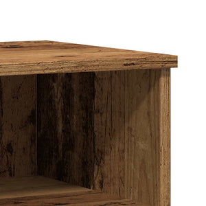 Sängbord åldrat trä 40x35x50 cm konstruerat trä