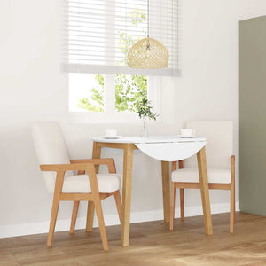 Matstolar med dynor 2 st massivt trä gummi