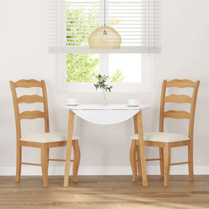 Matstolar med kuddar 2 st, naturligt, massivt trä, gummi
