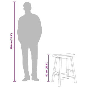 Barstolar 2 st, vit, massivt trä, gummi