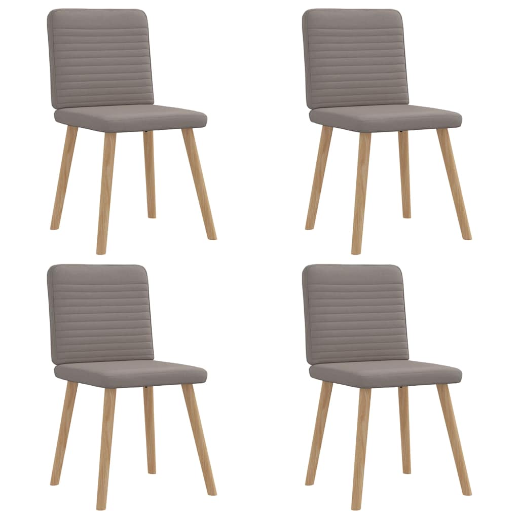 Matstolar 4 st taupe tyg