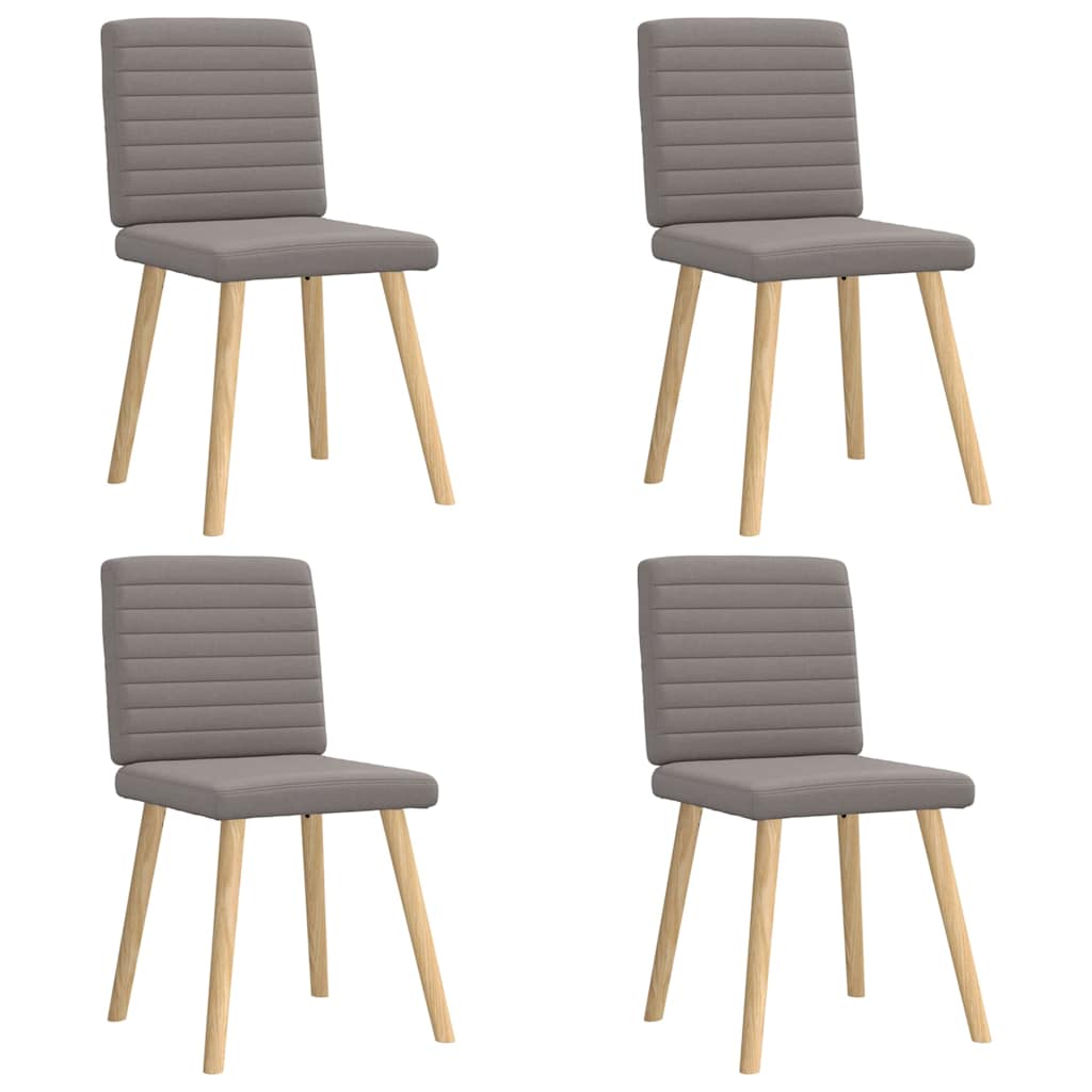 Matstolar 4 st taupe tyg