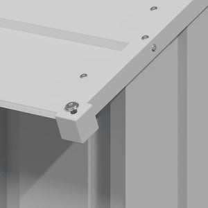 Hundkoja med tak 131x101x102 cm galvaniserat stål