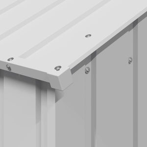 Hundkoja med tak 114x202x101 cm galvaniserat stål