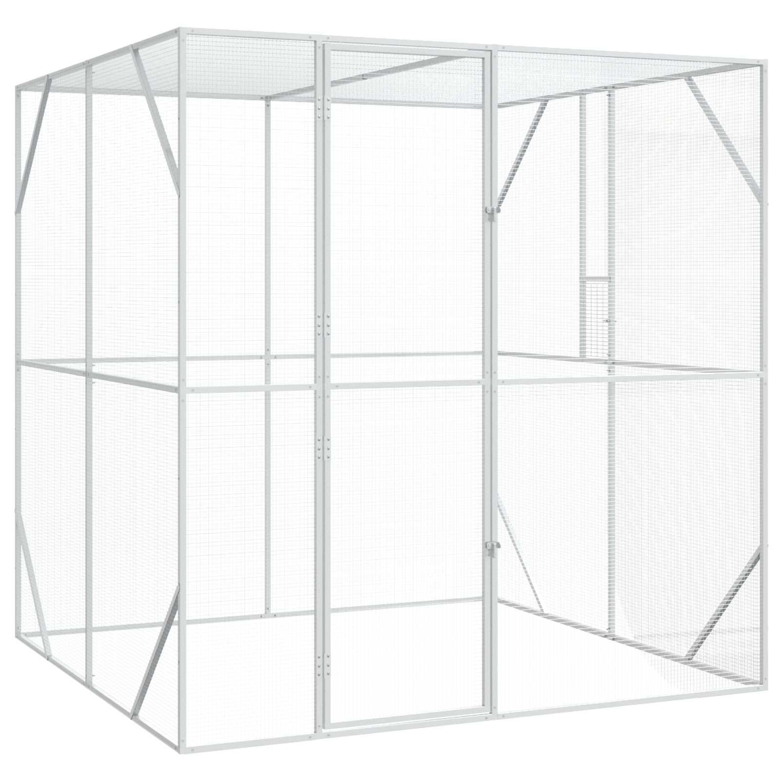 Fågelbur Antracit 209 x 202 x 214 cm Galvaniserat stål