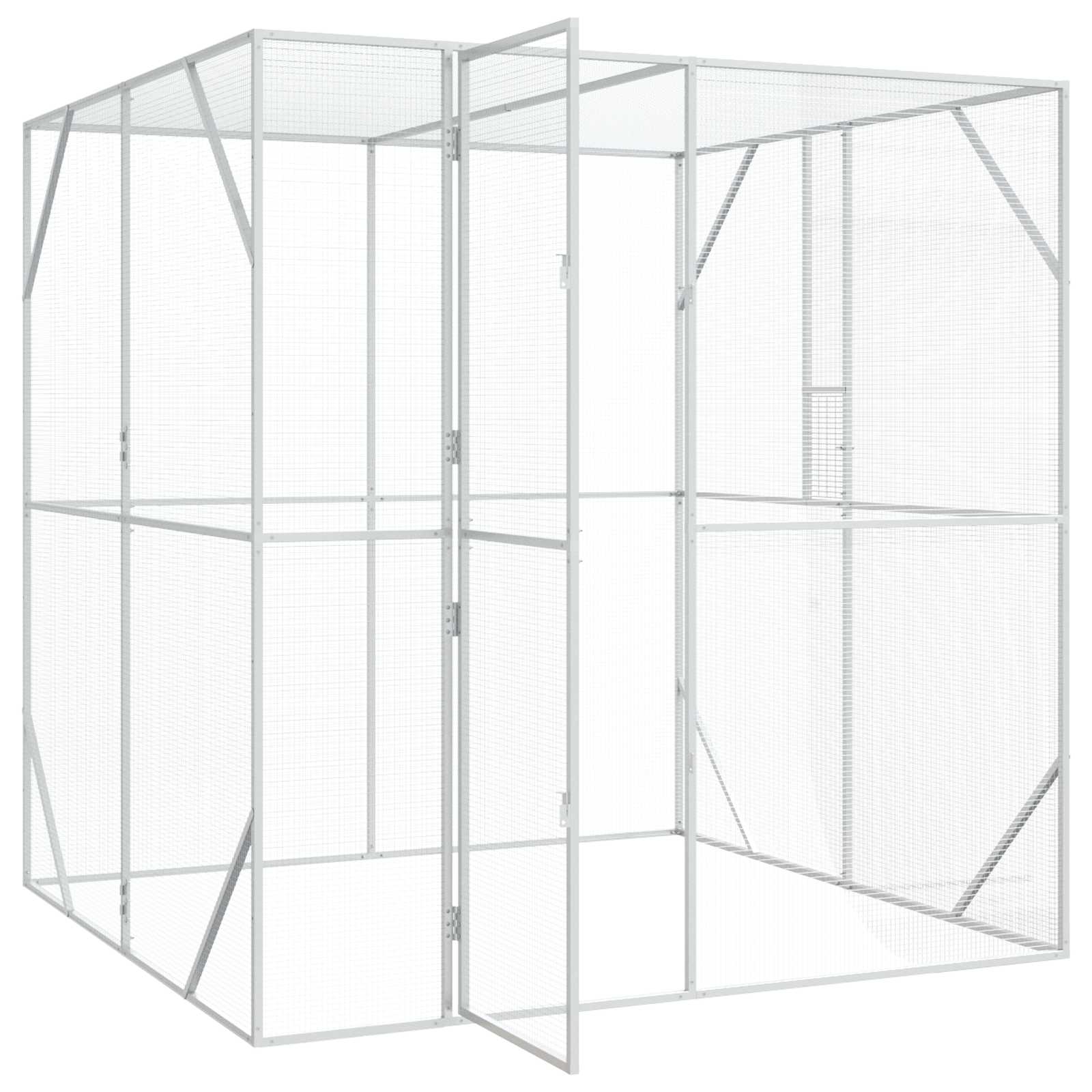 Fågelbur Antracit 209 x 202 x 214 cm Galvaniserat stål
