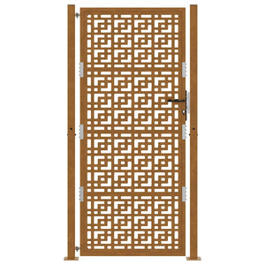 Trädgårdsgrind 100x125 cm väderbeständig stålkorsdesign