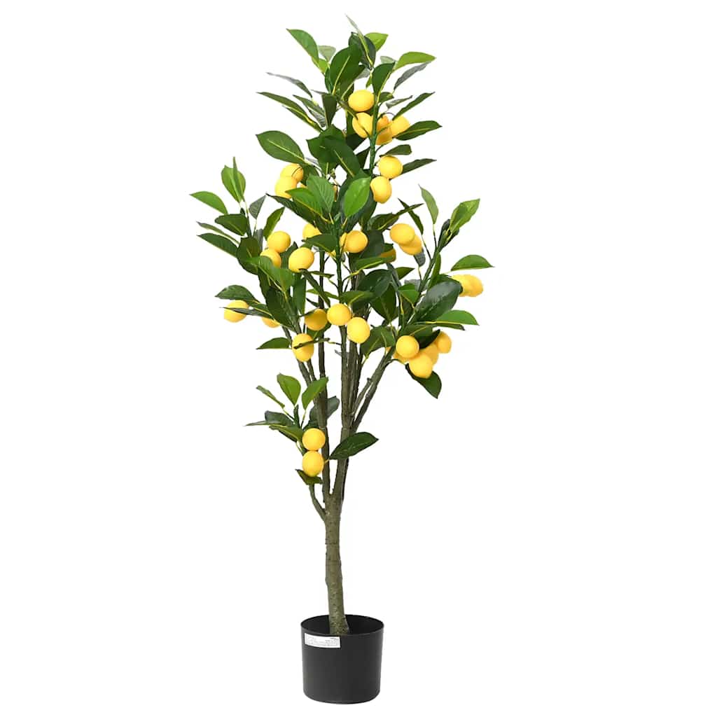 Konstgjort citronträd 136 blad 120 cm grönt
