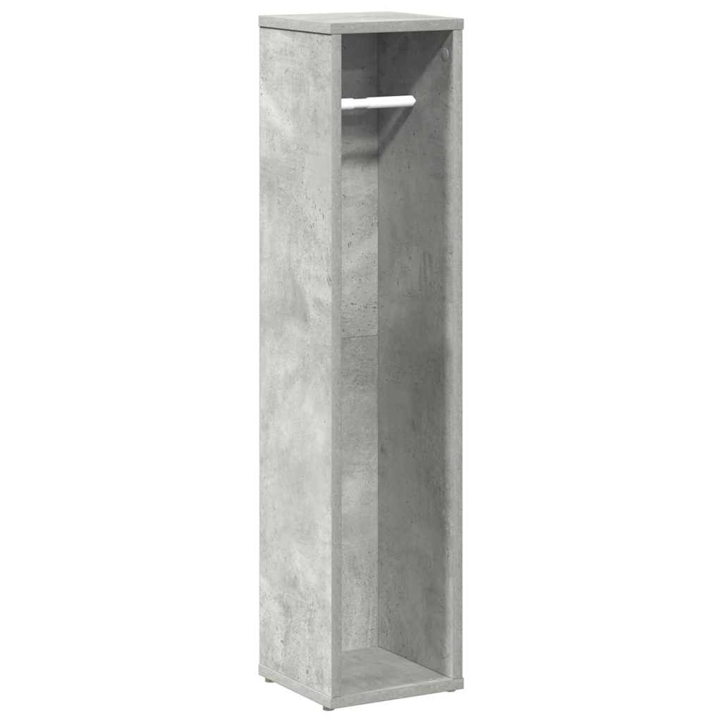 Badrumsskåp med rullhållare betonggrå 20,5x20x90 cm