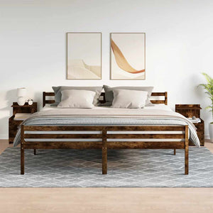 Sängbord 2 st med 2 lådor rökt ek 40x36,5x62 cm