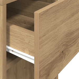 Datorstativ med låda ek 30x44x74 cm