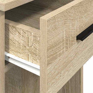 Datorstativ med låda sonoma-ek 35x45x77 cm