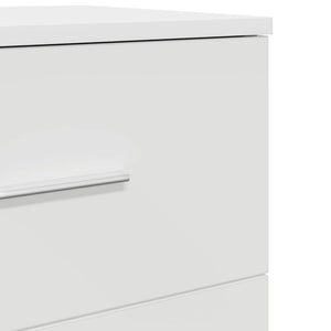 Sängbord med 2 lådor vit 40x36x50 cm