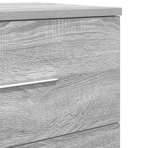 Sängbord 2 st med 2 lådor grå sonoma 40x36x50 cm