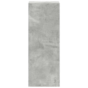 Bokhylla stapelbar betonggrå 30x30x80 cm konstruerat trä