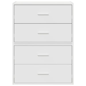 Skåp med 2 lådor 2 st vit 60x31x40 cm konstruerat trä