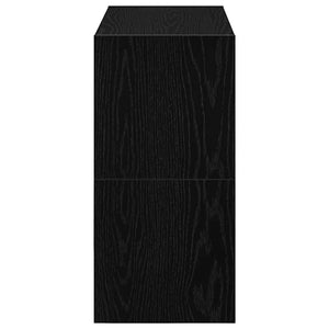 Skohyllor 2 st stapelbar svart ek 60x30x30,5 cm