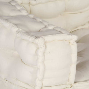 2-sits modulsoffakrämfärgat tyg 140x70x36