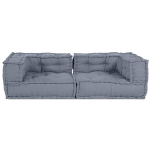 Modulär soffa 3 pcs Grå 140 x 70 x 36 cm tyg