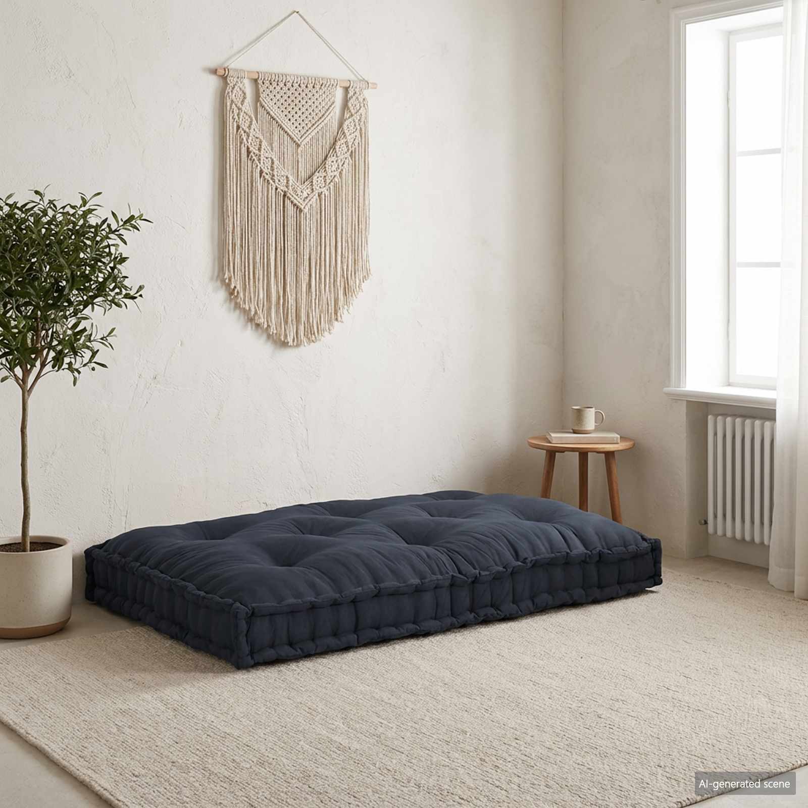 Pallettsoffa Kudde Antracit 120 x 80 x 12 cm Tyg