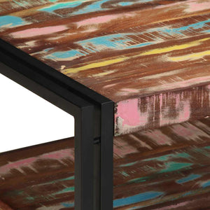 Soffbord flerfärgat 70x50x38 cm massivt trä återvunnet