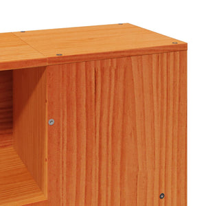 Sängram utan madrass vaxbrun 160x200 cm massiv furu