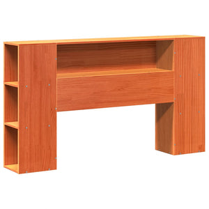 Sängram utan madrass vaxbrun 140x190 cm massiv furu