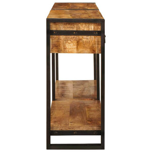 Konsolbord 2 pcs Brun 161 x 33 x 75 cm Massivt mangoträ