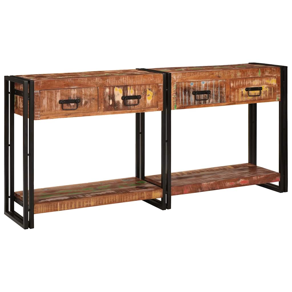 Konsolbord 2 st Flerfärgsdesign 161 x 33 x 75 cm