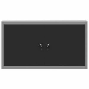 Verktygsskåp med hylla med lås Svart och Grå 50 x 20 x 55 cm